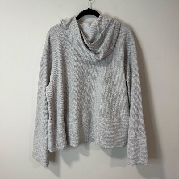 Lululemon Womens Retreat Yourself Hoodie Sweatshirt Textured Rib Light Grey L/XL - Picture 3 of 8
